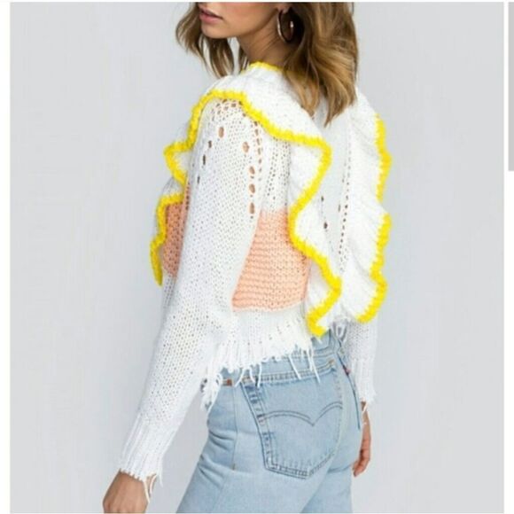 Wildfox “Sorbet stripe” Carlyle crop sweater - Picture 8 of 9